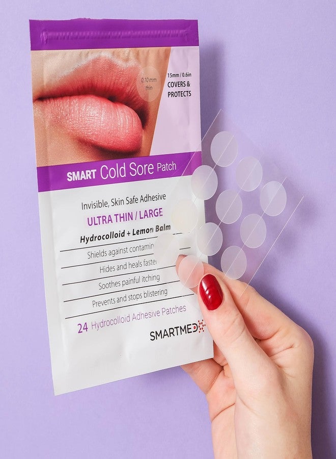 SMARTMED Smart Cold Sore Treatment Patch with Lemon Balm Large 15mm Soothe Itching and Burning - Skin Safe Adhesive - Image 4